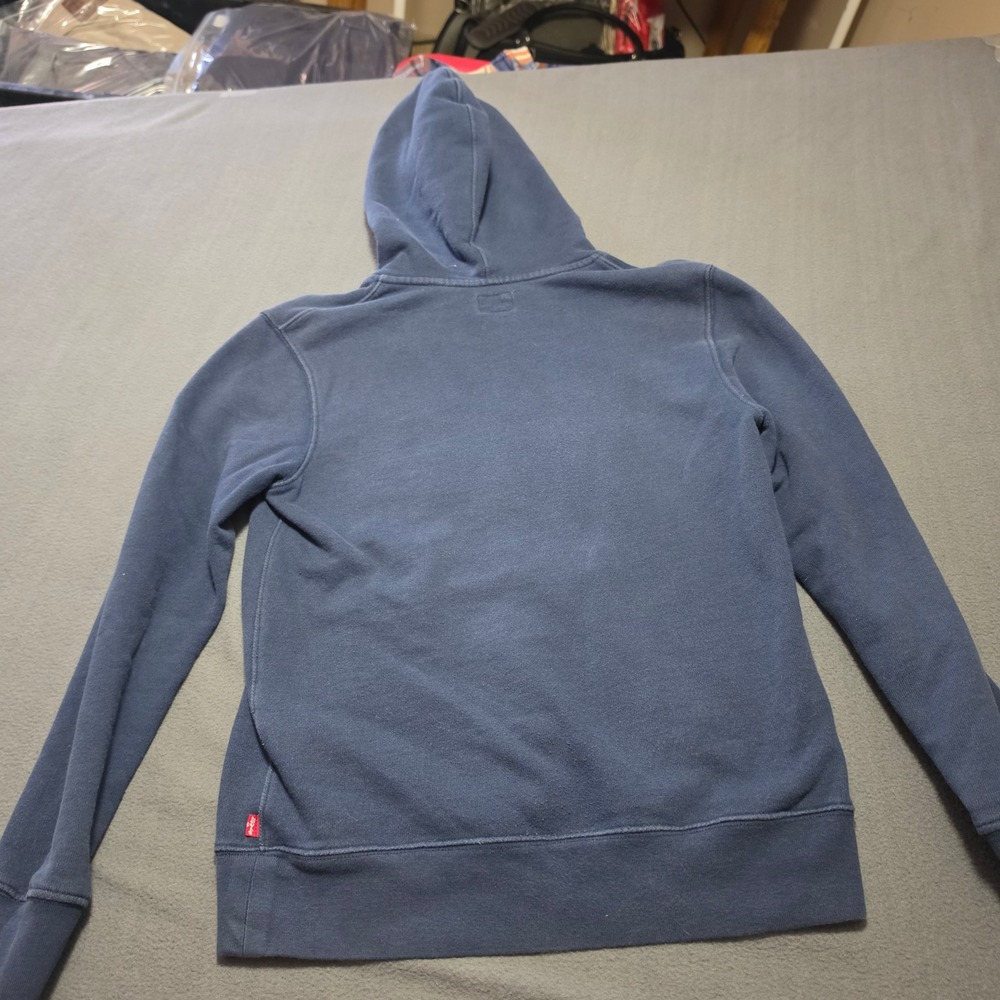 Levis Mens Navy Blue Graphic Logo Pullover Hoodie Sweatshirt Size S - Picture 8 of 10